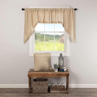 Burlap Vintage Swag Curtain Set of 2 36x36x16 VHC Brands - The Fox Decor